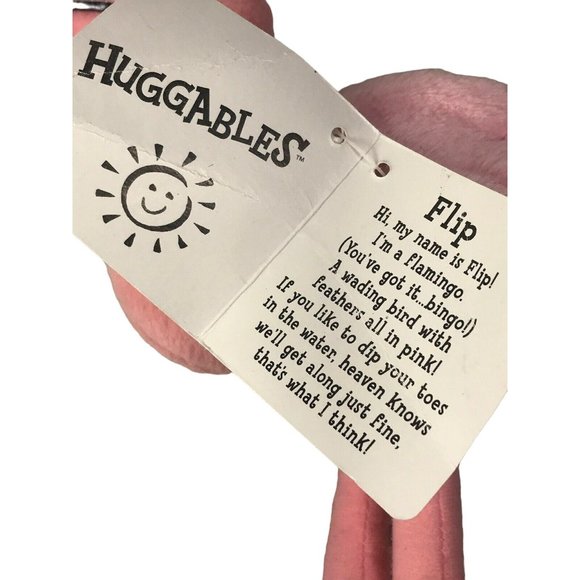 Pink Flip the Flamingo Bean Bag Plush by Dakin Huggables With Original Tags - Picture 8 of 10